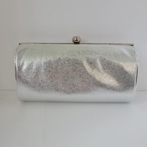 Silver Metallic Clutch